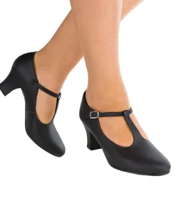 So Danca 2" Heel Comfort Leather T-Strap Character Shoe Womens