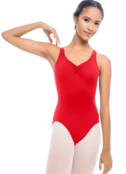 So Danca Microfiber Pinch Front Tank Leotard Adult