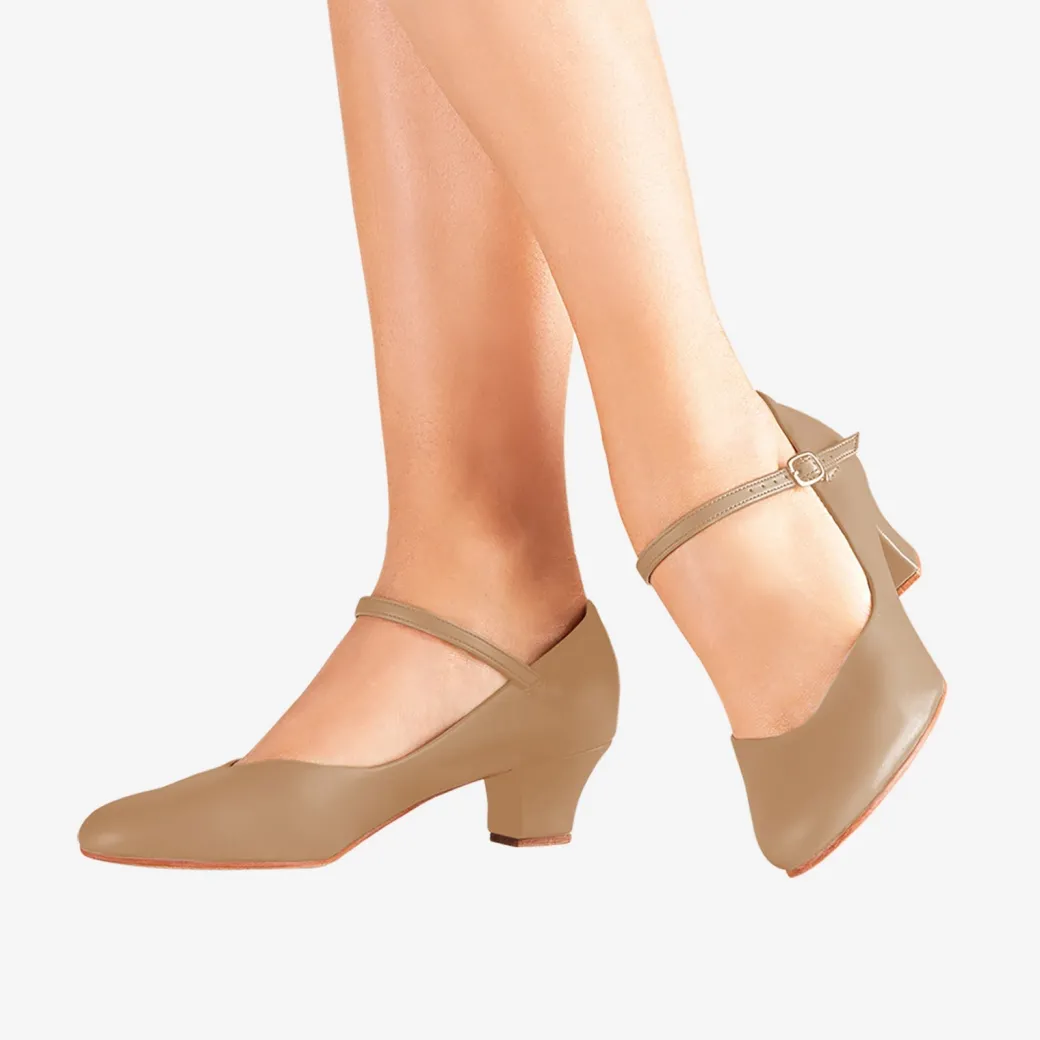 So Danca Vegan Leather 1.5" Character Shoe Caramel