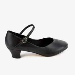 So Danca Vegan Leather 1.5" Heel Character Shoe Black