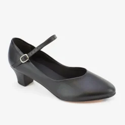 So Danca Vegan Leather 1.5" Heel Character Shoe Black
