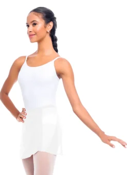 So Danca Womens Mesh Crepe Ballet Wrap Skirt