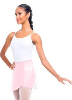 So Danca Womens Mesh Crepe Ballet Wrap Skirt
