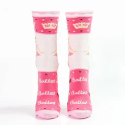 Sugar Plum Fairy Ballerina I love Ballet Pink Socks: Womens