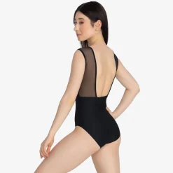 Tessalia Assymetrical Mesh Tank Leotard