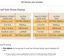 The Alpha Shock with Traction Half Sole Dance Sock