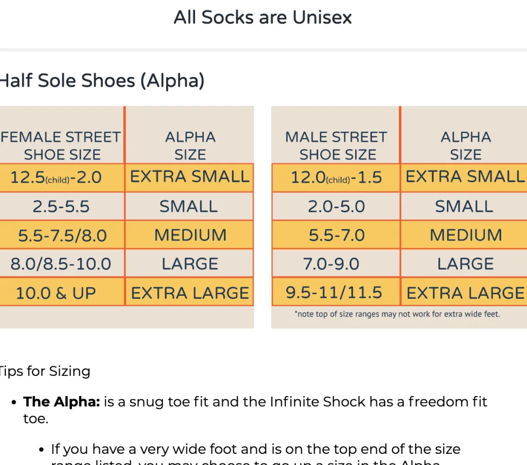 The Alpha Shock with Traction Half Sole Dance Sock