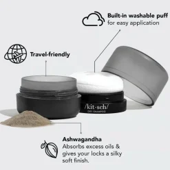 Volumizing Rice Protein Dry Shampoo Dark Tinted Powder